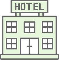 hotel relleno icono diseño vector