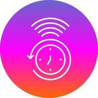 Clock Line Gradient Circle Icon vector