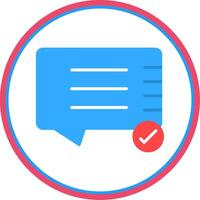 Chat Flat Circle Icon vector
