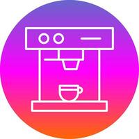 Coffee Machine Line Gradient Circle Icon vector