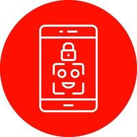 Facial Recognition Multi Color Circle Icon vector