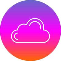 nube línea degradado circulo icono vector