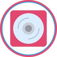 Vinyl Disc Flat Circle Icon vector
