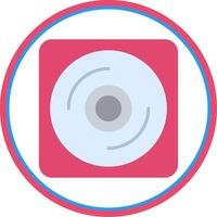 Vinyl Disc Flat Circle Icon vector