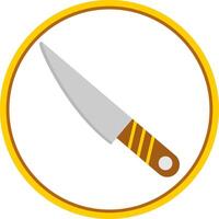 Knife Flat Circle Icon vector
