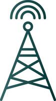 Radio Tower Line Gradient Icon vector