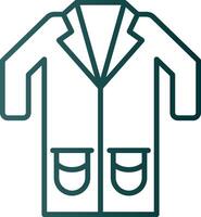 Lab Coat Line Gradient Icon vector