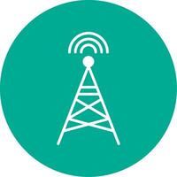Radio Tower Multi Color Circle Icon vector