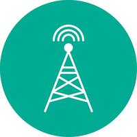 Radio Tower Multi Color Circle Icon vector