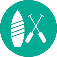 Paddle Board Multi Color Circle Icon vector