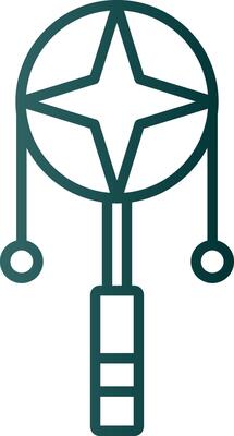 Spin Drum Line Gradient Icon