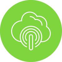 Cloud Multi Color Circle Icon vector