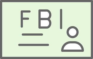 fbi relleno icono diseño vector