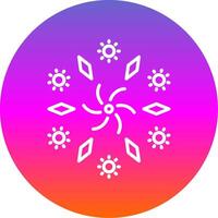 Firework Line Gradient Circle Icon vector