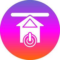 Upload Glyph Gradient Circle Icon Design vector