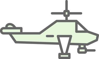 Heliciopter Fillay Icon Design vector