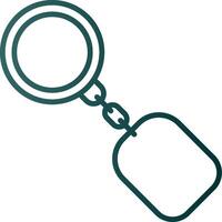 Key Ring Line Gradient Icon vector