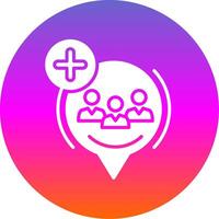 Follower Glyph Gradient Circle Icon Design vector