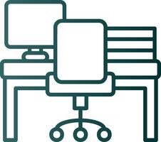 Workspace Line Gradient Icon vector