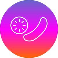 Cucumber Line Gradient Circle Icon vector