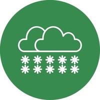 nieve multi color circulo icono vector