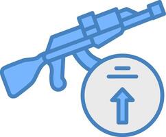 Weapon Line Filled Blue Icon vector