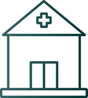 Building Line Gradient Icon vector