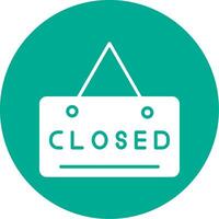 Closed Sign Multi Color Circle Icon vector