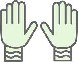 Gloves Fillay Icon Design vector