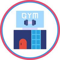 Gym Flat Circle Icon vector