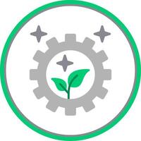 Green Technology Flat Circle Icon vector