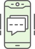 Mobile Chat Fillay Icon Design vector