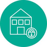 Home Security Multi Color Circle Icon vector