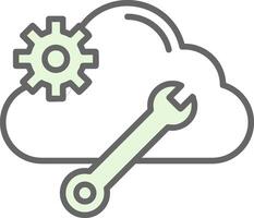 Cloud Computing Fillay Icon Design vector