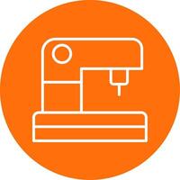 Sewing Machine Multi Color Circle Icon vector