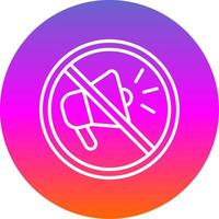 Prohibited Sign Line Gradient Circle Icon vector