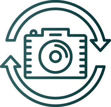 Switch Camera Line Gradient Icon vector