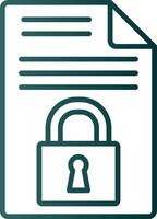Confidentiality Line Gradient Icon vector