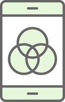 Color Scheme Fillay Icon Design vector
