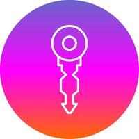 Key Line Gradient Circle Icon vector