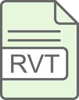rvt archivo formato relleno icono diseño vector