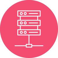 Server Multi Color Circle Icon vector