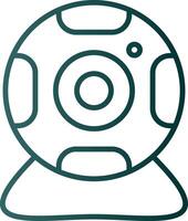 Web Cam Line Gradient Icon vector