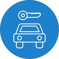 Car Rental Multi Color Circle Icon vector