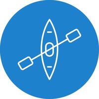 Canoe Multi Color Circle Icon vector