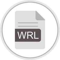 WRL File Format Flat Circle Icon vector