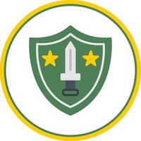 Shield Flat Circle Icon vector