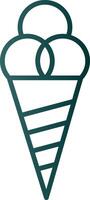 Ice Cream Cone Line Gradient Icon vector