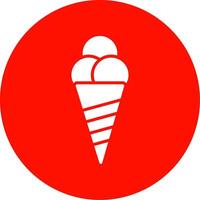 Ice Cream Cone Multi Color Circle Icon vector