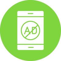 Ad Blocker Multi Color Circle Icon vector
